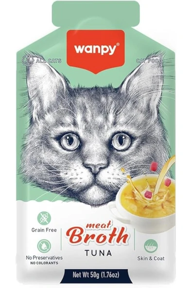 Wanpy Kediler İçin Ton Balıklı Kedi Çorbası 12 x 50 G