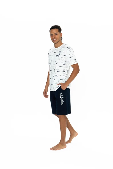 U.S. Polo Assn. 18879 Erkek Şort Pijama Takım