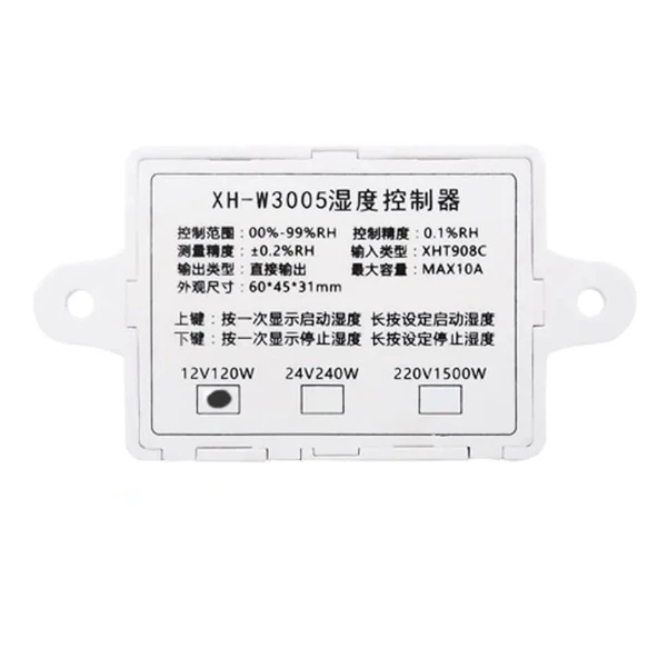 Xh W3005 12V Nem Termostatı Dijital Nem Kontrol Cihazı - 3