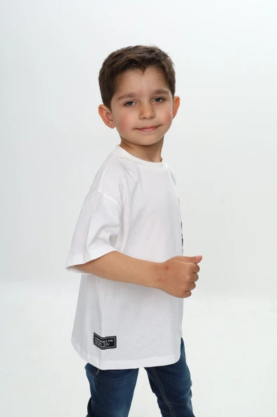 Toontoy Erkek Çocuk Rules Şapkalı Ayı Baskılı Tişört - 3
