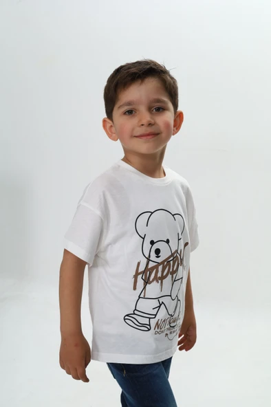 Toontoy Erkek Çocuk Ayıcık Baskılı Tişört - 9