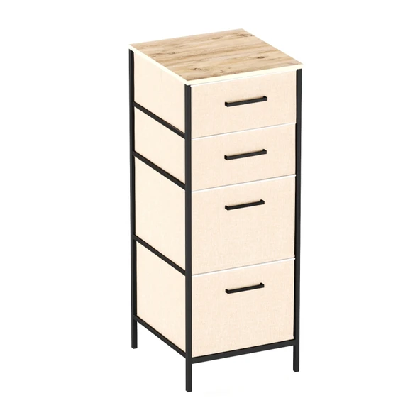 Çocuk 4 Çekmeceli Komodin Sehpa Çam 1616 - 6