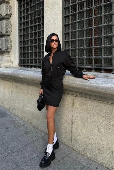 Brooke Ribanalı Mini Etek Takım 9941