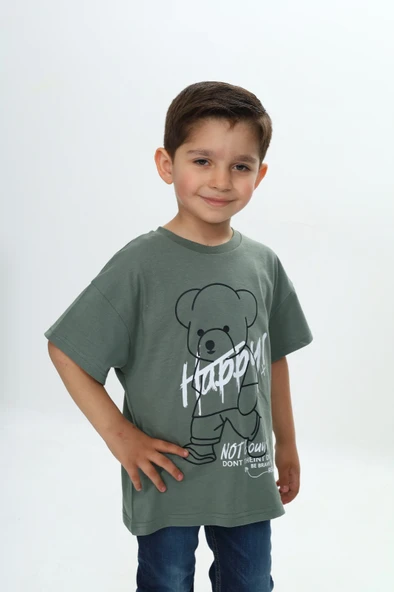 Toontoy Erkek Çocuk Ayıcık Baskılı Tişört - 2