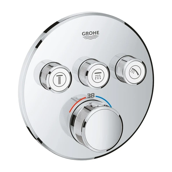 Grohe Grohtherm Smartcontrol Üç Valfli Ankastre Termostatik Duş Bataryası - 29121000