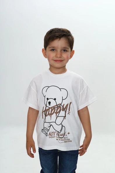 Toontoy Erkek Çocuk Ayıcık Baskılı Tişört - 10