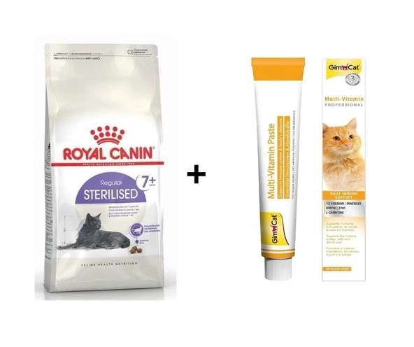 Royal Canin +7 Yaş Üzeri Kısırlaştırılmış Kedi Maması 3,5 Kg + Gimcat Multivitamin 100 Gr ürün görseli 1