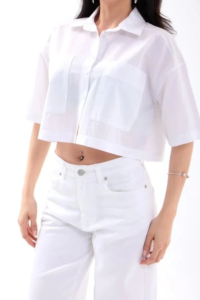 4873 GÖMLEK-BEYAZ - Resim 2