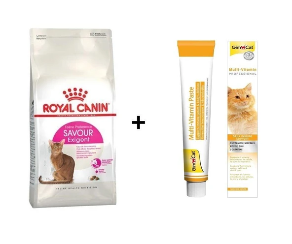 Royal Canin Savour Exigent  Kuru Kedi Maması 10 Kg + Gimcat Multivitamin 100 Gr ürün görseli