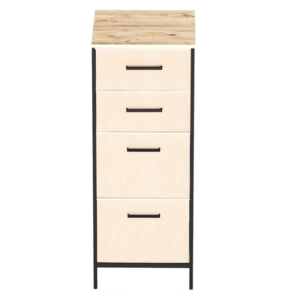 Çocuk 4 Çekmeceli Komodin Sehpa Çam 1616 - 5