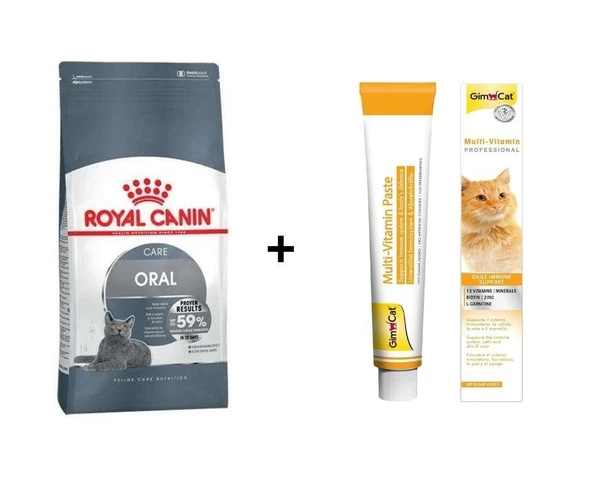 Royal Canin Oral Care Kedi Maması 1,5 Kg + Gimcat Multivitamin 100 Gr ürün görseli