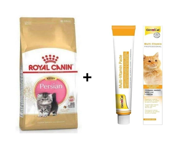 Royal Canin Kitten Persian Yavru Kedi Maması 2 kg + Gimcat Multivitamin 100 Gr ürün görseli