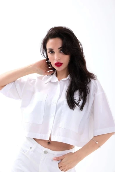 4873 GÖMLEK-BEYAZ - Resim 4