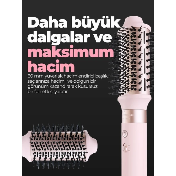 Pirantech KS-611 Airwrap 6in1 Saç Şekillendirme Seti - Resim 7