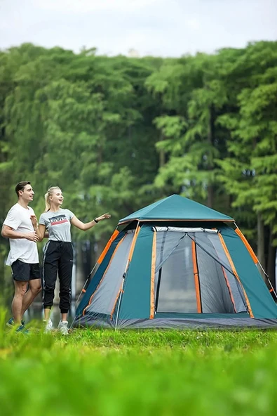 Yek Outdoor 6 Kişilik Tam Otomatik Tenteli Kamp Çadırı 270x270x170cm - 5