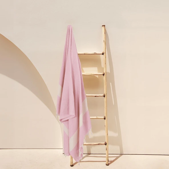 Homedius %100 Pamuk Mavi-Pembe Elmas Peştemal 2'li - 100x180 cm - 3