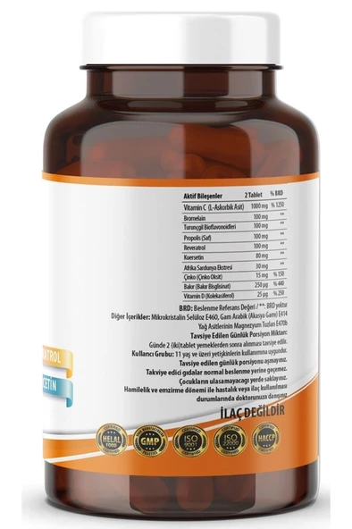 Ncs Vitamin C Çinko Propolis 60 Tablet Vitamin D - Resim 2