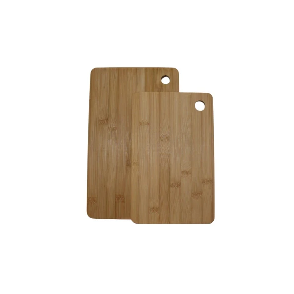 2'li Bambu Kesme Tahtası 33-20 ve 28-17 cm Bambu Kesim Tahtası Ahşap Et Doğrama Tahtası