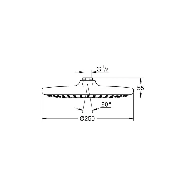 Grohe Tempesta 250 Tepe Duşu 1 Akışlı - 26666000 - 3