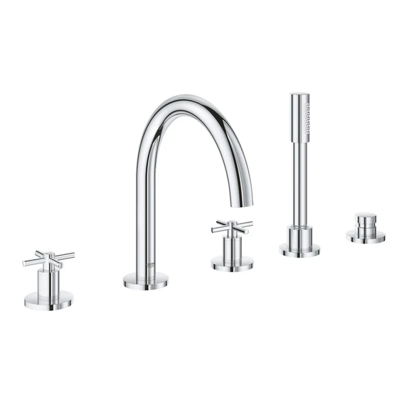 Grohe Atrio 5 Delikli Küvet Bataryası Krom - 19923003