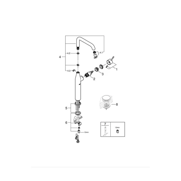 Grohe Essence Tek Kumandalı Lavabo Bataryası Xl-Boyut Brushed Warm Sunset - 32901Dl1 - 3