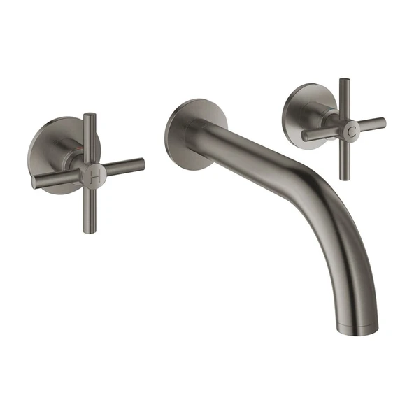 Grohe Atrio 3 Delikli Lavabo Bataryası Brushed Hard Graphite - 20164Al3