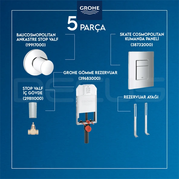 Grohe Uniset Gömme Rezervuar Seti 19917000 + 38732000 + 29811000 + 39683000