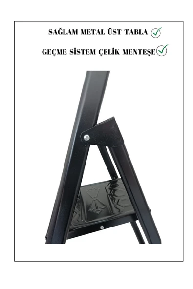 Ertekpa Leo 2+1 Basamaklı Metal Merdiven - 7