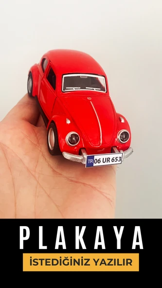 Kırmızı Vosvos Kİşiye Özel Plakalı