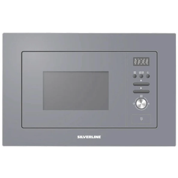 Silverline Gri Cam Ankastre Set 4'lü Paket 3457 - CS5365S01 Woklu - BO6503S01 - MW9018S02 Mikrodalga - Resim 5