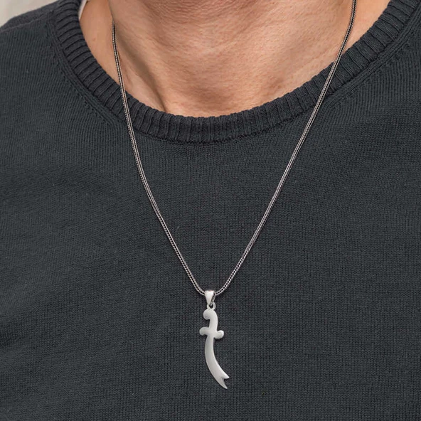 Gümüş Zülfikar Kılıcı Erkek Kolye SL10795 - Resim 5