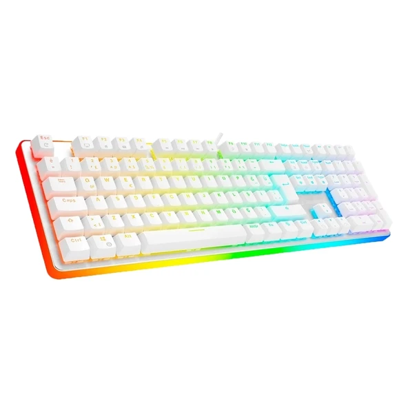 GameBooster G918 Fire Storm RGB Red Switch Beyaz Mekanik Gaming Klavye