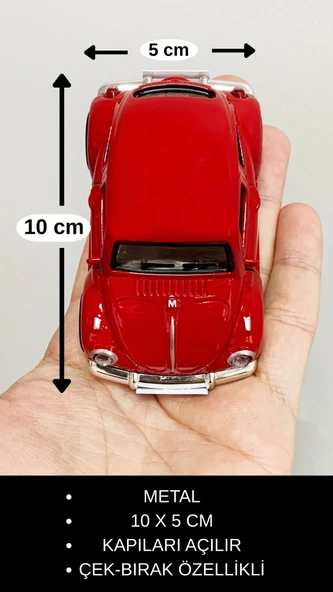 Kırmızı Vosvos 10 cm Kişiye Özel Plakalı - 2