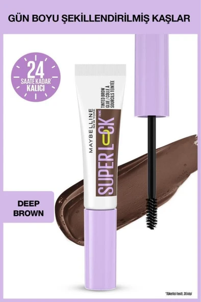 Maybelline New York Super Lock Brow Glue Kaş Sabitleyici Maskara - Koyu Kahverengi