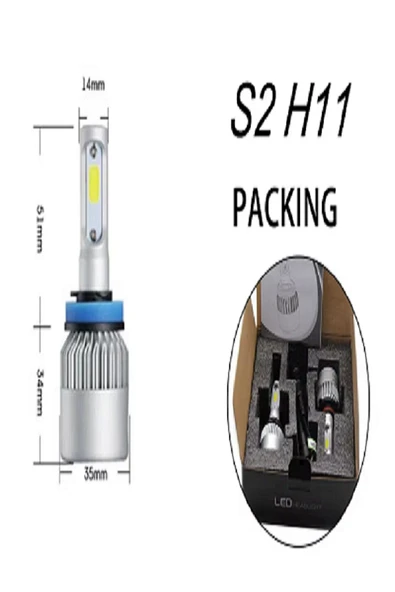 H11 SOĞUTMALI LED ZENON LED XENON FAR AMPULÜ 12V 36W 7200 LÜMEN - 2