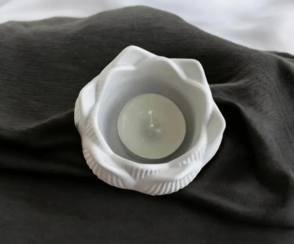 Lotus Çiçeği Şeklinde Mumluk - 2
