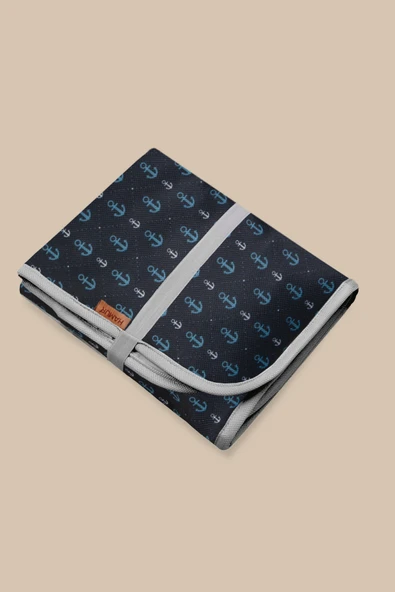 Anne Bebek Bakım Örtüsü Yenidoğan Alt Açma Değiştirme Anchor Organizer Pedi Minderi Çift Taraflı ürün görseli