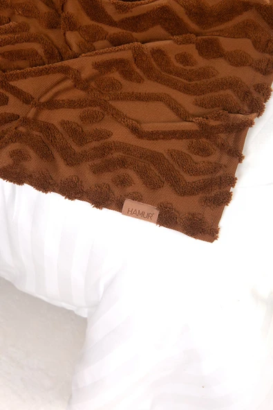 Jakarlı Yatak Runner Set Letta Taba - Resim 3