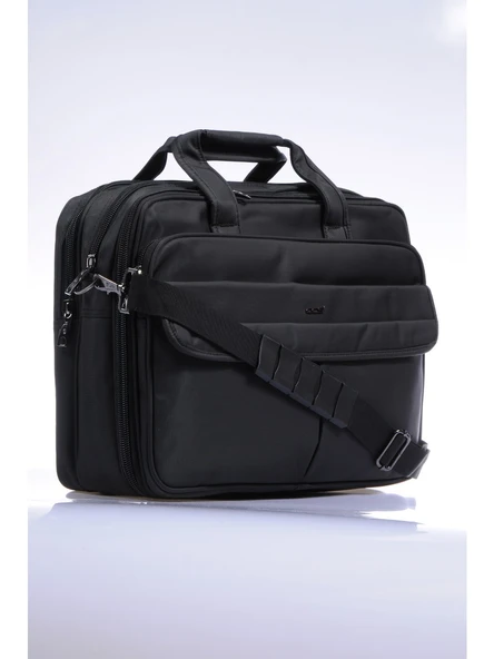 Ççs 71242 Siyah Kumaş Laptop Bölmeli Evrak Çantası - 2