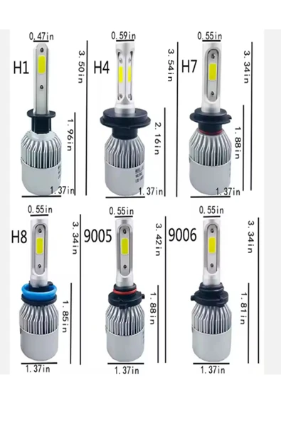 H4 SOĞUTMALI LED ZENON LED XENON 3 YÖNLÜ KISA UZUN FAR AMPULÜ 12V 36W 7200 LÜMEN - 5