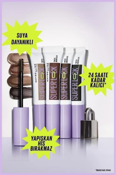 Maybelline New York Super Lock Brow Glue Kaş Sabitleyici Maskara - Koyu Kahverengi - 4