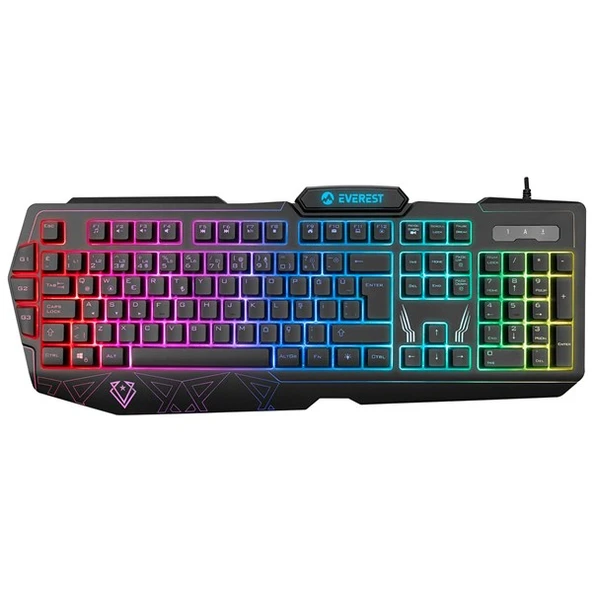 EVEREST KB-GX61 FORMULA USB RGB Aydınlatmalı 3 Makro Tuşlu Bilek Destekli Gaming Oyuncu Klavyesi - Resim 2