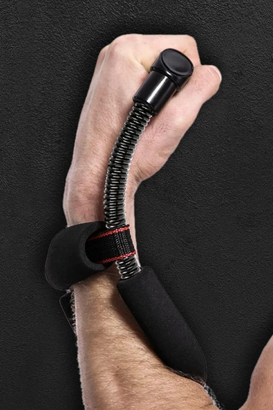 Bilek Güçlendirme Aleti Ayarlanabilir Siyah El Yayı Ön Arka Kol Güçlendirici Kas Geliştirici Fitness - 7
