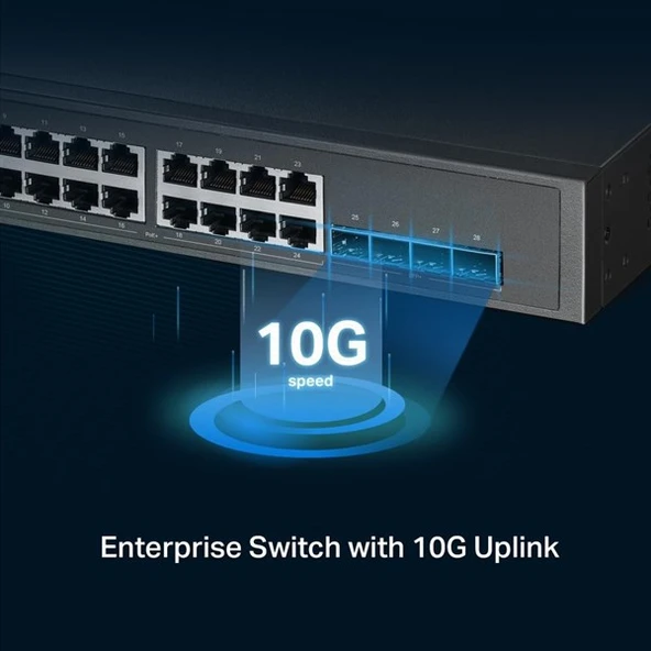 TP-LINK 24port TL-SG3428XPP-M2 2.5 GIGABIT 4-SFP 10GbE 500W YÖNETİLEBİLİR POE SWITCH - Resim 6