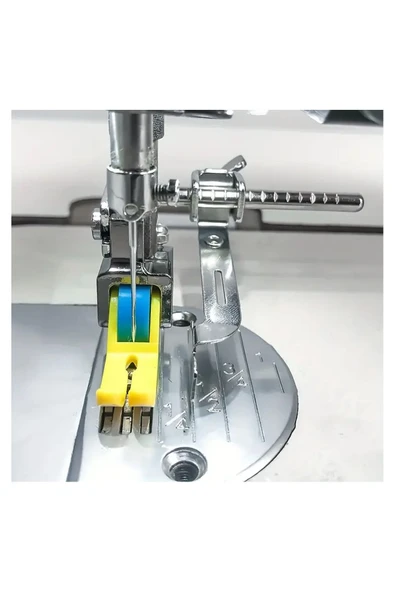 Sanayi Düz Dikiş Makinası İçin Yedek Tekerlekli ve Altlıklı Teflon Kaydırmaz Ayak Set - Resim 2