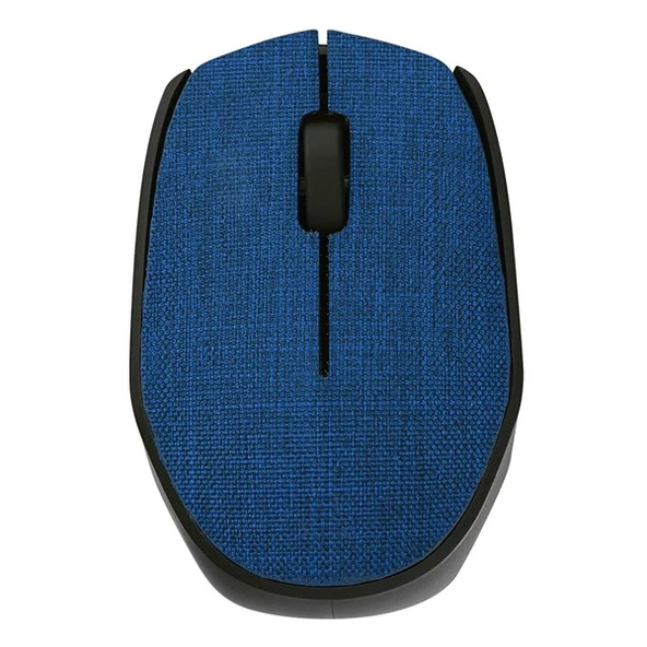 EVEREST KM-218 USB Kablosuz 2.4Ghz Mavi Kumaş Yüzey Mouse - Resim 3