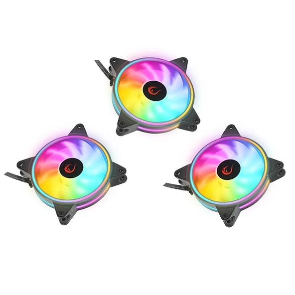 RAMPAGE COOLWIND F3 ARGB Fan + Kumanda 1200RPM Gaming Oyuncu Kasa Fan Kiti 3-lü paket ürün görseli