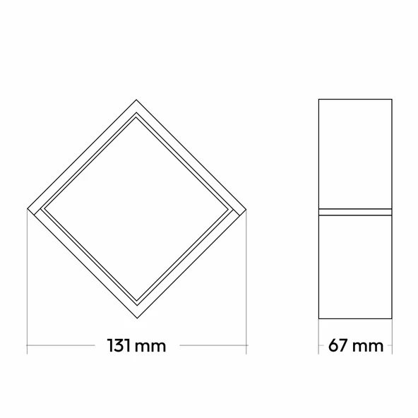 CATA CT-7078 Dominik LED Bahçe Aplik Sıva Üstü Gün Işığı beyaz 3200K 7W aydınlatma - 4