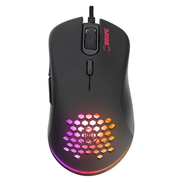 BIOGAME BM-GX20 RIPOSTE Usb RGB Işıklı Makrolu 6400dpi Örgü Kablolu Gaming Oyuncu Mouse - Resim 5