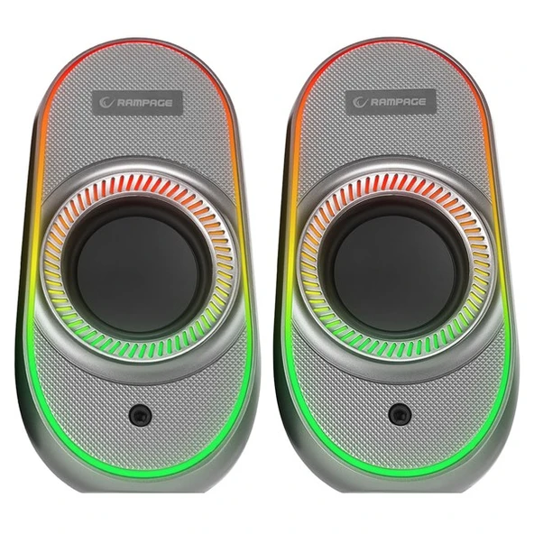 RAMPAGE RMS-X3 2.0 6W Bluetooth Özellikli Siyah Multimedia RGB Işıklı Gaming USB Speaker - 3